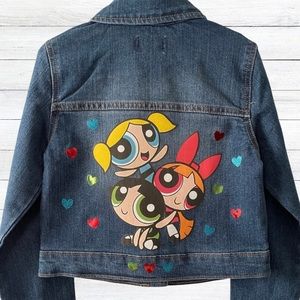 Power Puff Girl Denim Jacket 5/6